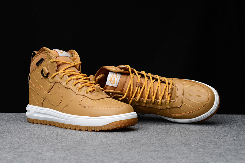 New Nike Air Force 1 Platypus Wheat Yellow Shoes